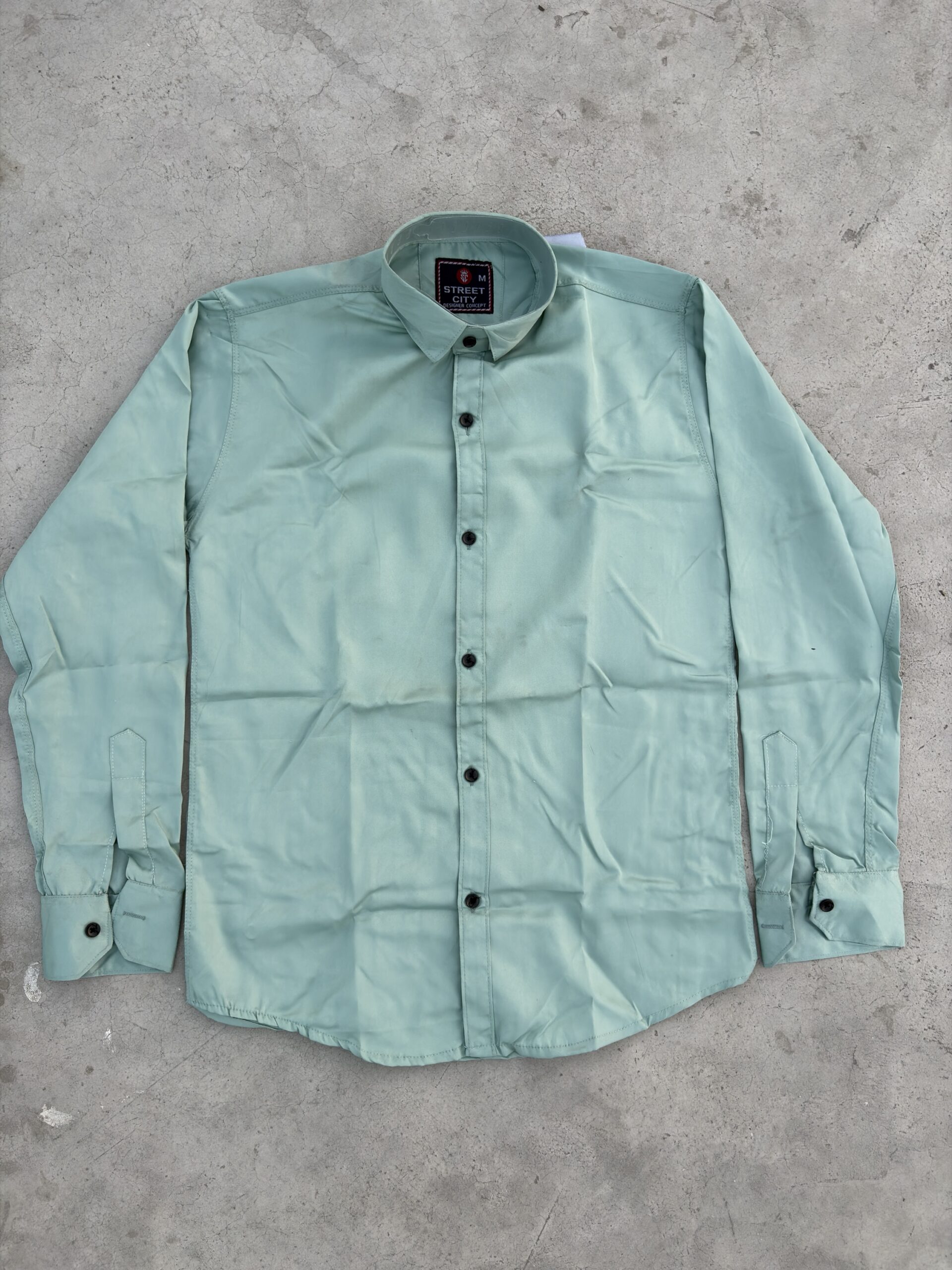 Men’s Mint Green Casual Formal Shirt