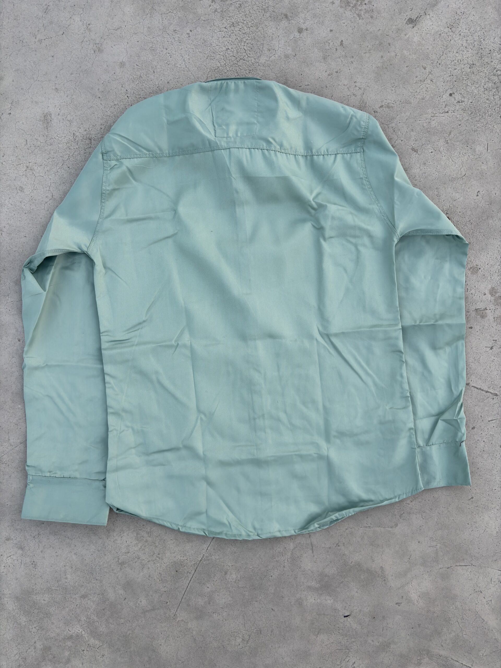 Men’s Mint Green Casual Formal Shirt - Image 2