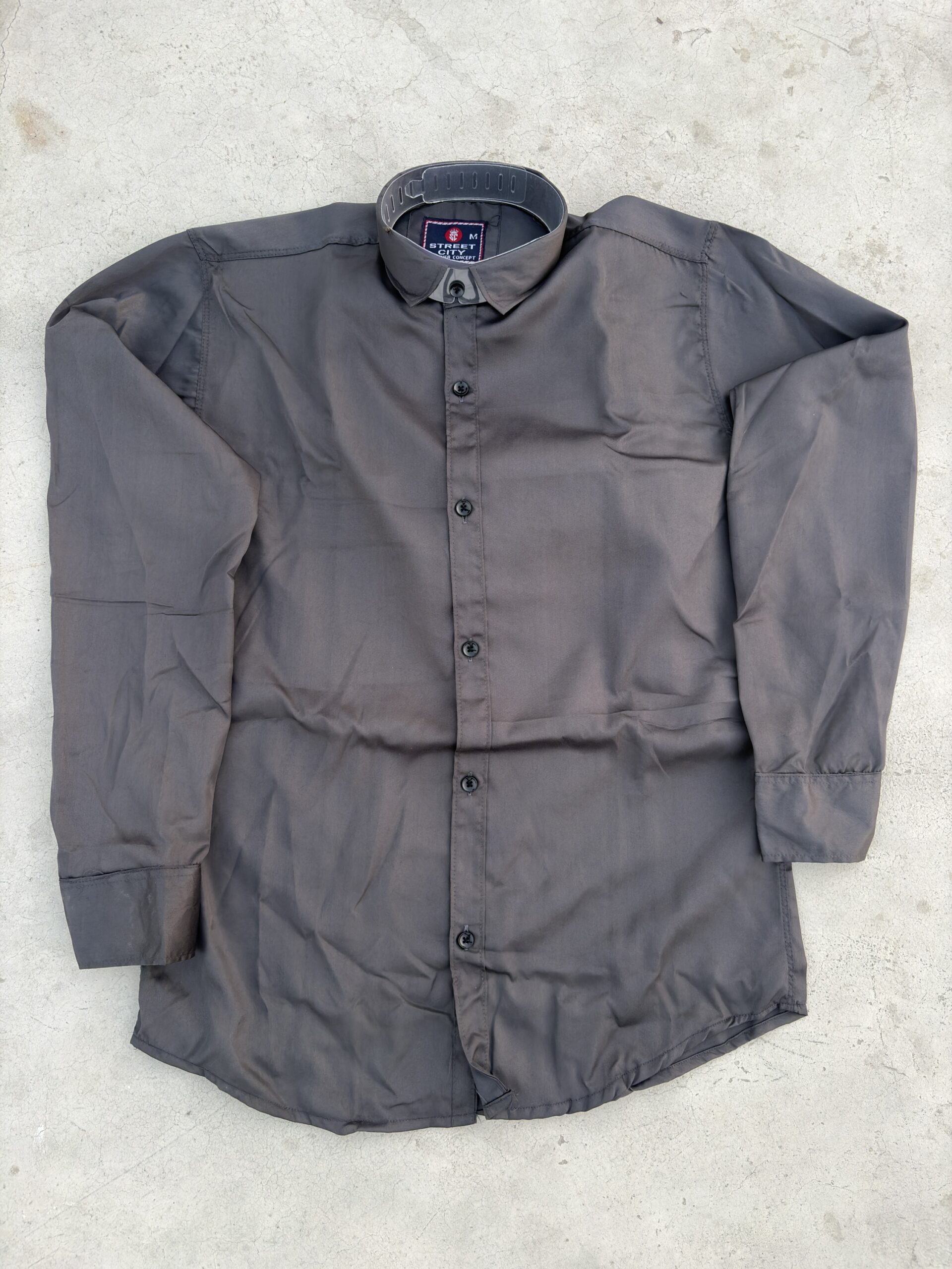 Men’s Dark Grey Casual Formal Shirt